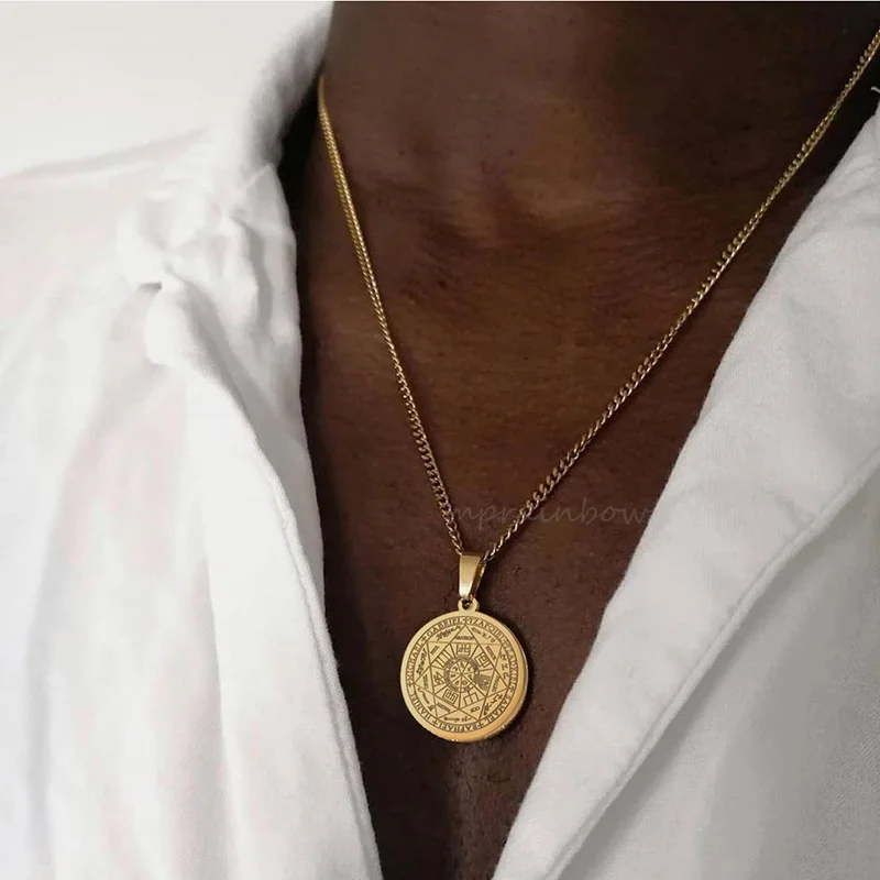 Men Necklaces, Seals Of The Seven Archangels Pendant ,Stainless Steel Gabriel Zadkiel Jewelry Gift with 24 inch
Men Necklaces, Seals Of The Seven Archangels Pendant ,Stainless Steel Gabriel Zadkiel Jewelry Gift with 24 inch