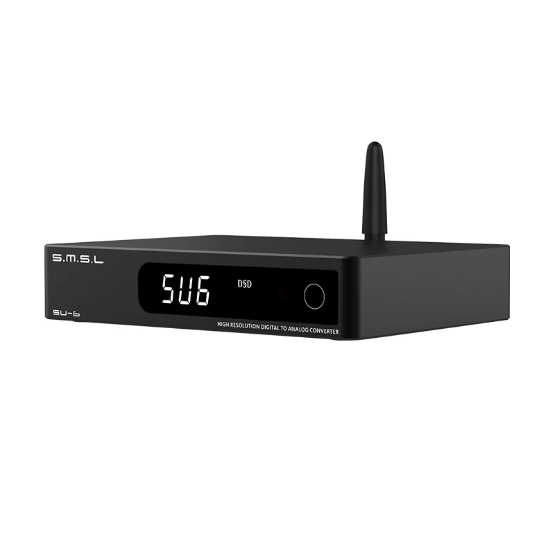 SMSL SU-6 USB DAC декодер ES9038Q2M OPA1612 * 4 32 бит/768 кГц DSD512 Bluetooth 5 0 настольный мини аудио с