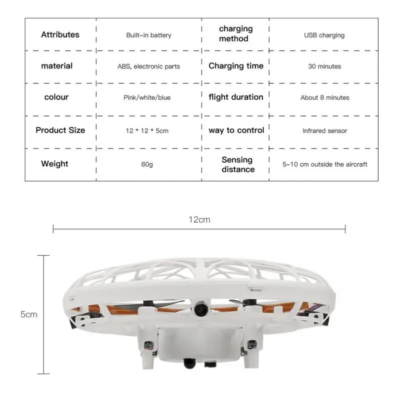 Mini Drone Infrared Sensor UFO Flying Toy Induction Aircraft Quadcopter For Kids Led Lights Flexible ABS Material Safety Toys
Mini Drone Infrared Sensor UFO Flying Toy Induction Aircraft Quadcopter For Kids Led Lights Flexible ABS Material Safety Toys
