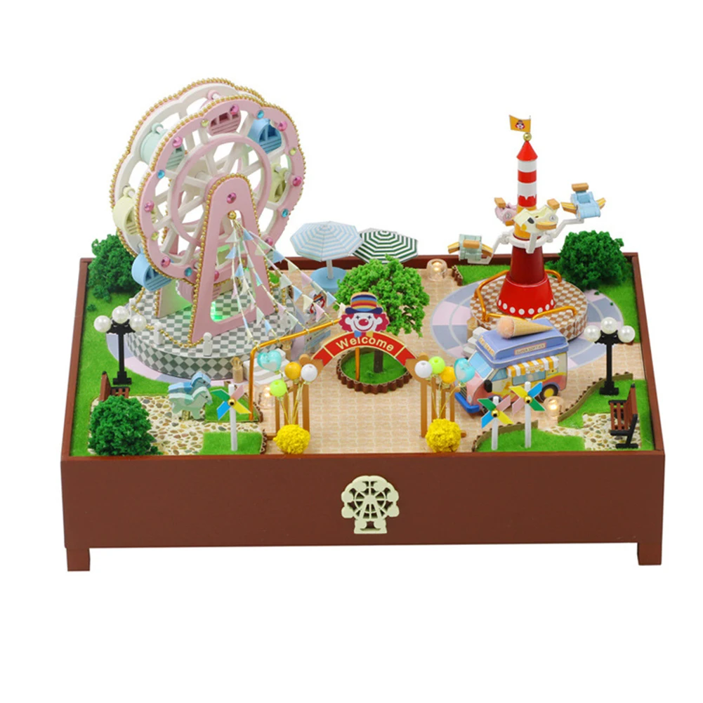 DIY Doll House Game Playing Toy Amusement Park Hut Assembly Toy Children Adult Gifts Supplies Home Decoration
DIY Doll House Game Playing Toy Amusement Park Hut Assembly Toy Children Adult Gifts Supplies Home Decoration