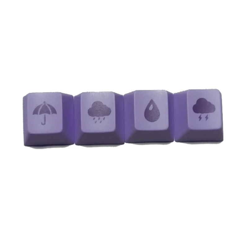 4Pcs Weather Raining Dark Clouds Dye Sublimation Keyboard Keycap PBT OEM Profile K3KE
4Pcs Weather Raining Dark Clouds Dye Sublimation Keyboard Keycap PBT OEM Profile K3KE