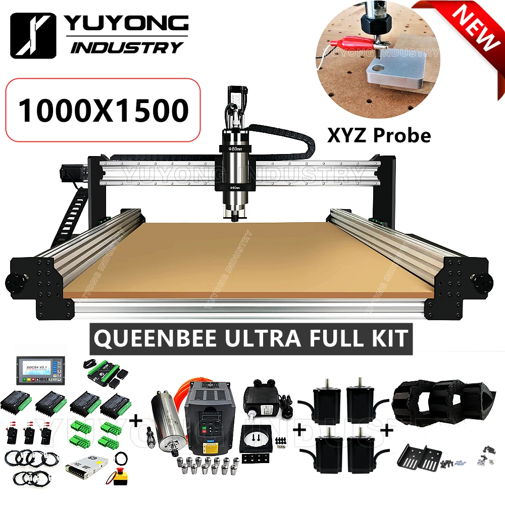 1015 QUEENBEE ULTRA CNC Full kit Linear Rail upgraded precise CNC router Engraving machine with Brand New Tensioning system
1015 QUEENBEE ULTRA CNC Full kit Linear Rail upgraded precise CNC router Engraving machine with Brand New Tensioning system