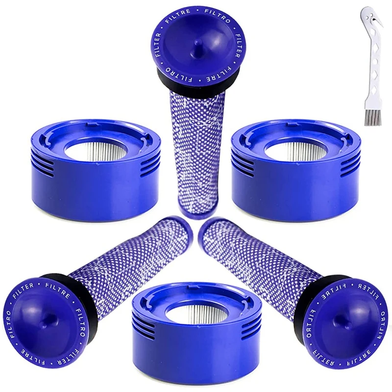 Набор сменных фильтров для Dyson V8, V7, 3 предварительных фильтра и 3 HEPA-фильтра с 1 чистящей щеткой 
Набор сменных фильтров для Dyson V8, V7, 3 предварительных фильтра и 3 HEPA-фильтра с 1 чистящей щеткой