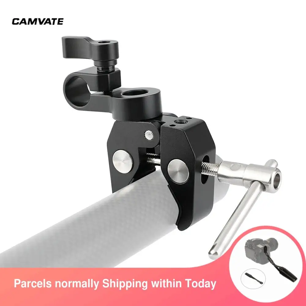 CAMVATE Super Crab Clamp With 15mm Single Rod Clamp For Microphone Support Holder, Magic Arm, Monitor Support,15mm Rod Mounting
CAMVATE Super Crab Clamp With 15mm Single Rod Clamp For Microphone Support Holder, Magic Arm, Monitor Support,15mm Rod Mounting