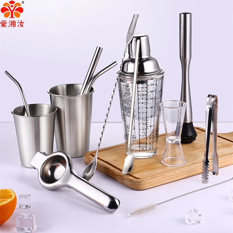 Glass Boston Shaker Make Fruit Drinks Tool Hand Lemon Tea Cocktail Shaker Set Silicone Measuring Resin Cups Bar Accessories
Glass Boston Shaker Make Fruit Drinks Tool Hand Lemon Tea Cocktail Shaker Set Silicone Measuring Resin Cups Bar Accessories
