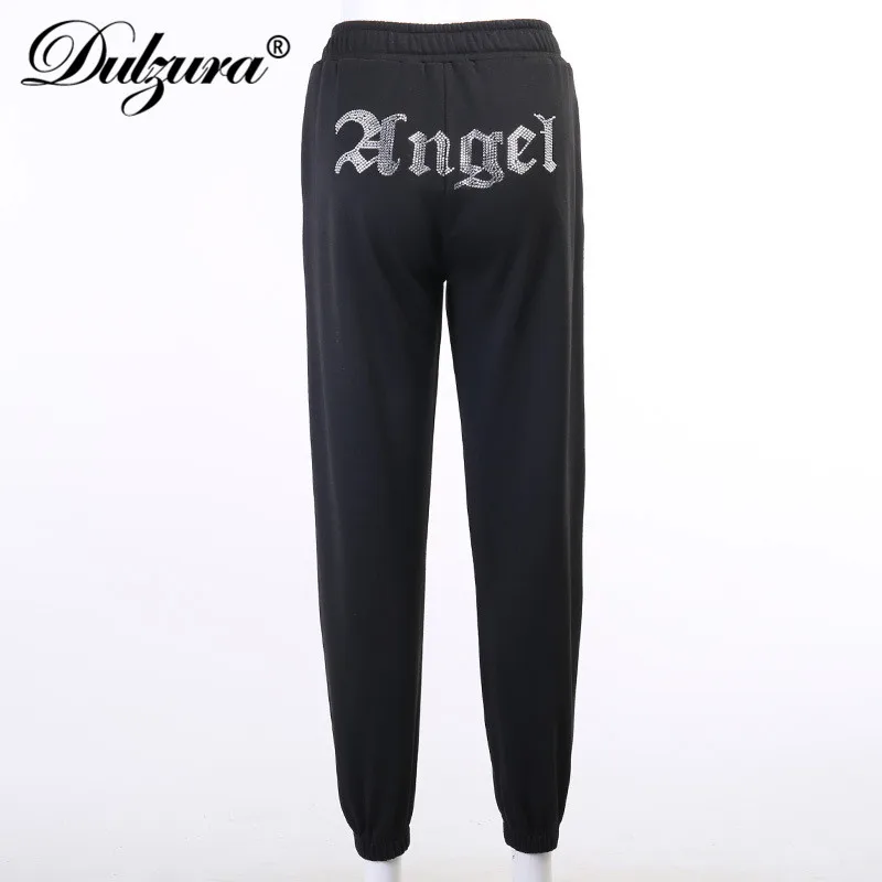 Dulzura Angel Letter Rhinestone Women Sweatpants High Waist Harem Pants Jogger Streetwear Casual Sporty Trousers Loungewear
Dulzura Angel Letter Rhinestone Women Sweatpants High Waist Harem Pants Jogger Streetwear Casual Sporty Trousers Loungewear