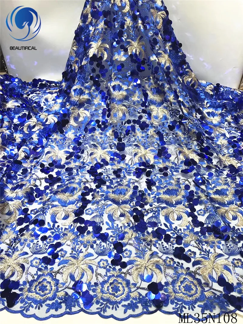 Beautifical Nigerian lace fabrics blue embroidery sequins net lace fabric Latest design 3d sequins lace fabrics 5yards ML35N108
Beautifical Nigerian lace fabrics blue embroidery sequins net lace fabric Latest design 3d sequins lace fabrics 5yards ML35N108