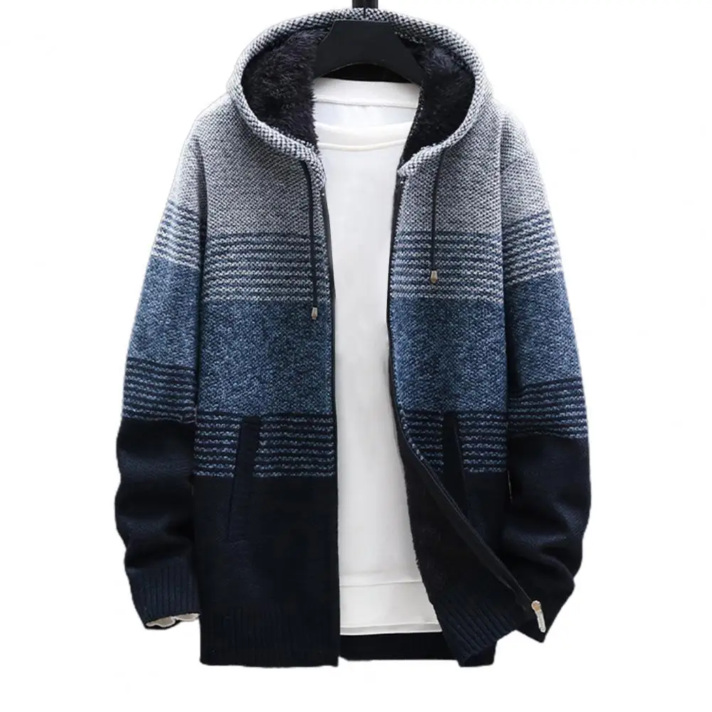 Men Coats Knitted Coat Color Block Casual Hooded Thicken Plush Warm Stylish Cardigan Sweater Male Jackets Autumn Winter
Men Coats Knitted Coat Color Block Casual Hooded Thicken Plush Warm Stylish Cardigan Sweater Male Jackets Autumn Winter