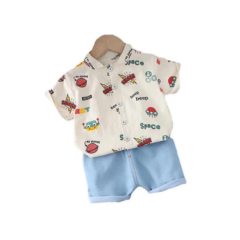 Summer Children Casual Clothes Toddler Print Shirt Shorts 2 Pcs/sets Kids Turtleneck Clothing Baby Boys Girls Cartoon Tracksuits
Summer Children Casual Clothes Toddler Print Shirt Shorts 2 Pcs/sets Kids Turtleneck Clothing Baby Boys Girls Cartoon Tracksuits