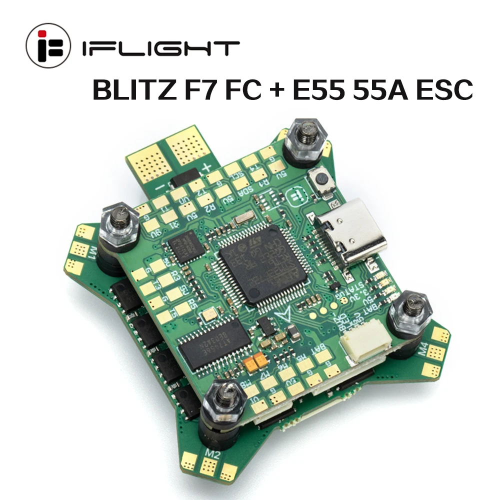 Контроллер полета IFlight BLITZ STM32 F722 F7 С BLITZ E55 55A 4-в-1 ESC 2-6S DShot150/300/600/MultiShot/ OneShot для дрона с видом от первого лица
Контроллер полета IFlight BLITZ STM32 F722 F7 С BLITZ E55 55A 4-в-1 ESC 2-6S DShot150/300/600/MultiShot/ OneShot для дрона с видом от первого лица
