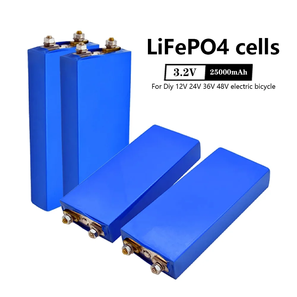 25000mAh 3.2V 25Ah LiFePO4 Battery Cell Lithium Iron Phosphate Deep Cycles for Diy 12V 24V 36V 48V Solar Energy UPS Power
25000mAh 3.2V 25Ah LiFePO4 Battery Cell Lithium Iron Phosphate Deep Cycles for Diy 12V 24V 36V 48V Solar Energy UPS Power