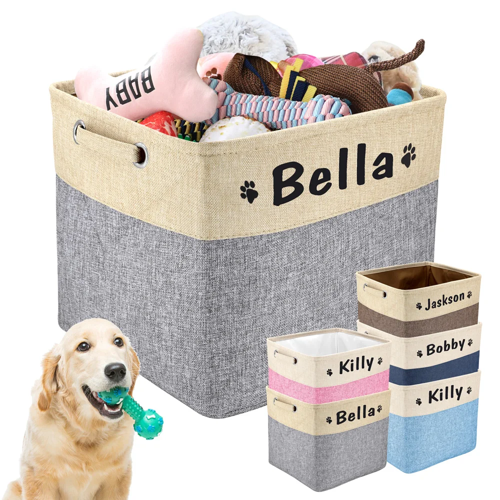 Collapsible Dog Toy Box Custom Pet Name Toy Storage Bin Pet Supplies Storage Basket Perfect for Organizing Pet Toys Clothes Food
Collapsible Dog Toy Box Custom Pet Name Toy Storage Bin Pet Supplies Storage Basket Perfect for Organizing Pet Toys Clothes Food