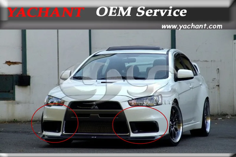 Воздуховоды из углеродного волокна для стайлинга автомобиля подходят Mitsubishi Lancer