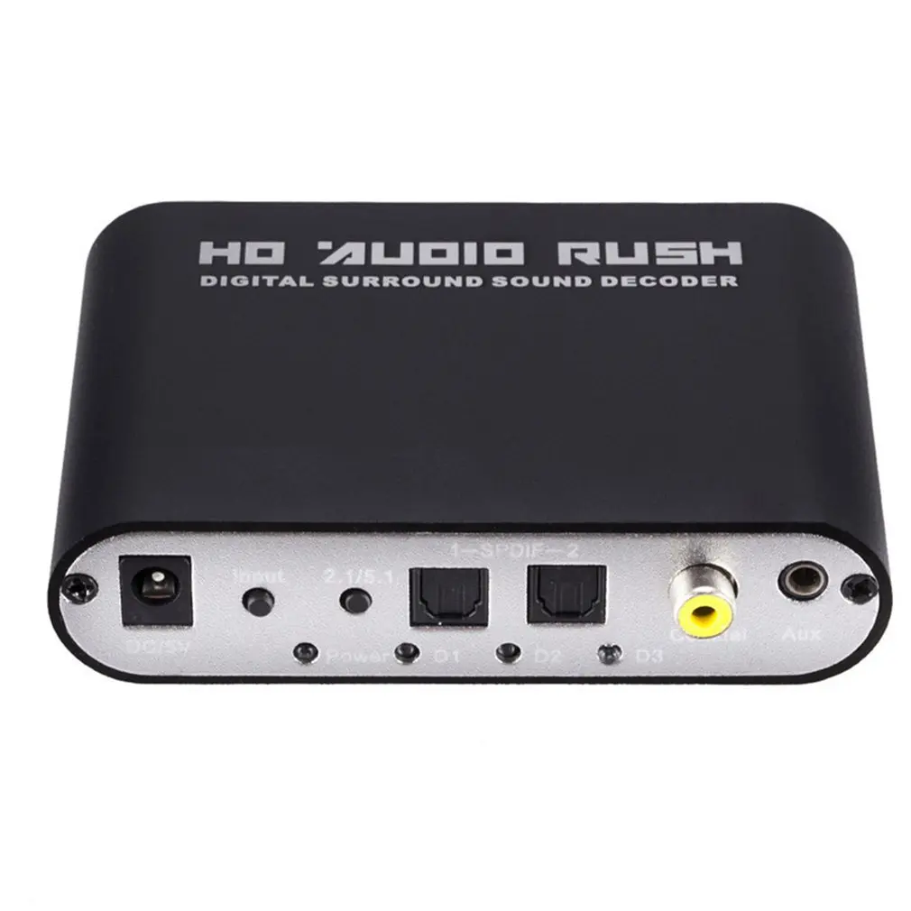 5.1 Channel Digital Audio Decoder Converter Dts/Ac-3 Rush Gear Surround Sound For Home Theater | Электроника