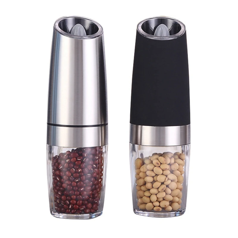 Electric Gravity Pepper Grinder Set of 2, Automatic Salt and Pepper Mill Grinder, Battery Powered, One Hand Operation
Electric Gravity Pepper Grinder Set of 2, Automatic Salt and Pepper Mill Grinder, Battery Powered, One Hand Operation