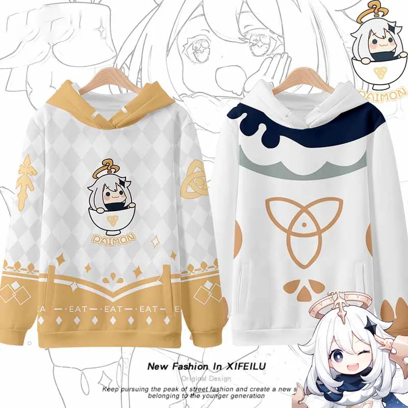 Аниме Genshin Impact Paimon Harajuku худи, свитшот, пальто с капюшоном для косплея свободный студенческий весенний осенний пуловер для студентов Топы
Аниме Genshin Impact Paimon Harajuku худи, свитшот, пальто с капюшоном для косплея свободный студенческий весенний осенний пуловер для студентов Топы