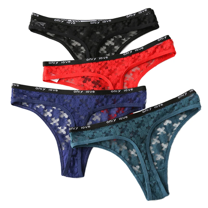 Women's Panties G-string Lace Thong Underwear Sexy Panties Underpants Low-Rise Solid Color Pantys Intimates Lingerie 3PCS/Set
Women's Panties G-string Lace Thong Underwear Sexy Panties Underpants Low-Rise Solid Color Pantys Intimates Lingerie 3PCS/Set