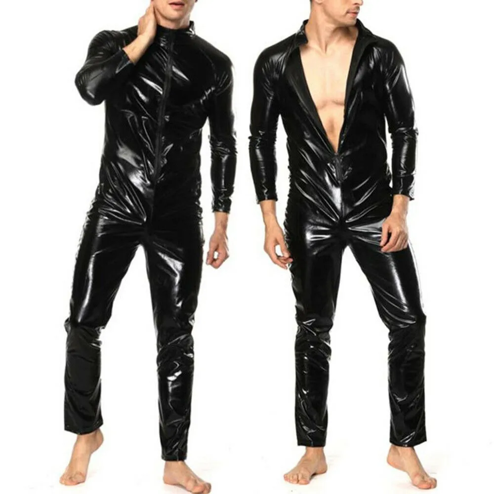 Men Erotic Tight-fitting Patent Leather Black Bar Stage Performance Jumpsuit Erotic Tight-fitting Bar Stage Performance Jumps
Men Erotic Tight-fitting Patent Leather Black Bar Stage Performance Jumpsuit Erotic Tight-fitting Bar Stage Performance Jumps