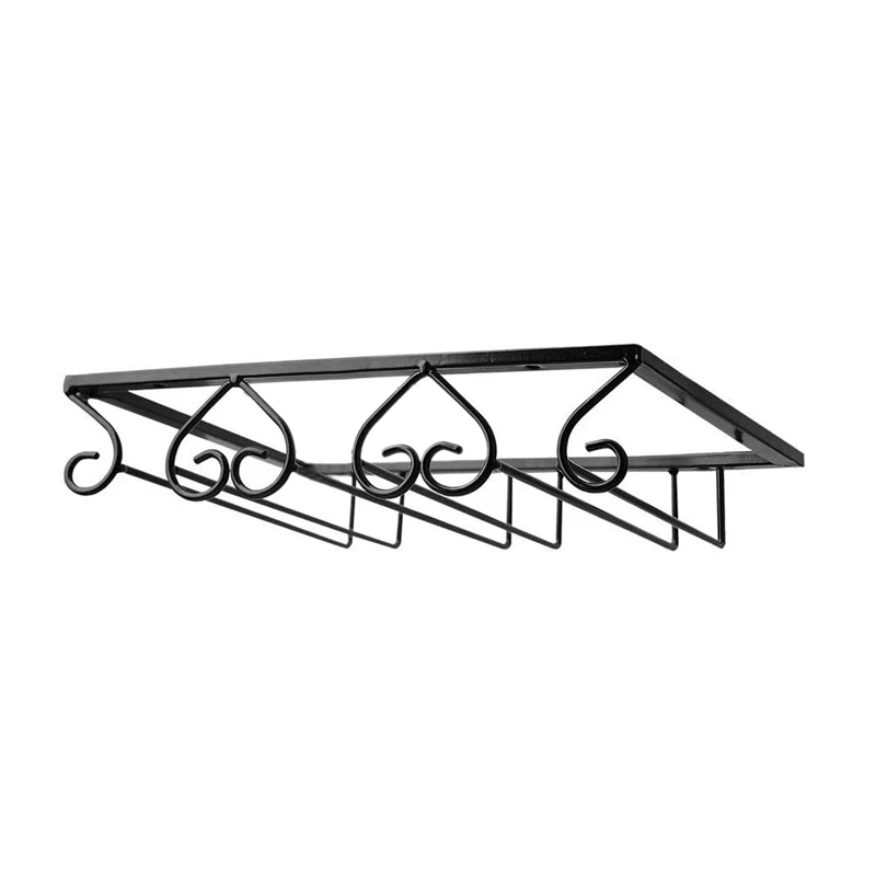 Black Wine Glass Rack Holder Metal Under Cabinet Stemware Wine Glasses Storage Hanger Organizer for Bar Kitchen
Black Wine Glass Rack Holder Metal Under Cabinet Stemware Wine Glasses Storage Hanger Organizer for Bar Kitchen