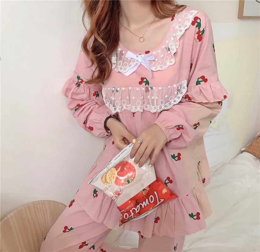 Harajuku Fashion Printed Home Clothe Korean Sweet Princesses Chic Students High Quality All Match Loose Pajamas Sets
Harajuku Fashion Printed Home Clothe Korean Sweet Princesses Chic Students High Quality All Match Loose Pajamas Sets