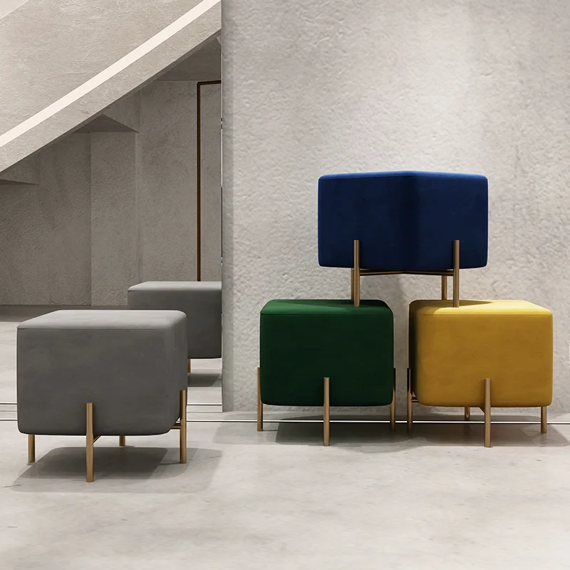 Nordic Square Fabric Stool Gold Metal Small Stools Modern Footstool Shoes Store Bedroom Bench Dining Chairs Vanity Sofa Ottoman
Nordic Square Fabric Stool Gold Metal Small Stools Modern Footstool Shoes Store Bedroom Bench Dining Chairs Vanity Sofa Ottoman