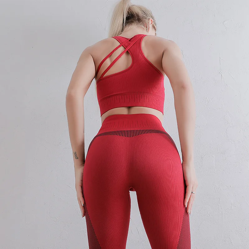 Seamless Yoga Set Women Push Up Striped Pattern Tank Top Elastic High Waist Butt Lifting Breathable Quick Dry Leggings Tracksuit
Seamless Yoga Set Women Push Up Striped Pattern Tank Top Elastic High Waist Butt Lifting Breathable Quick Dry Leggings Tracksuit