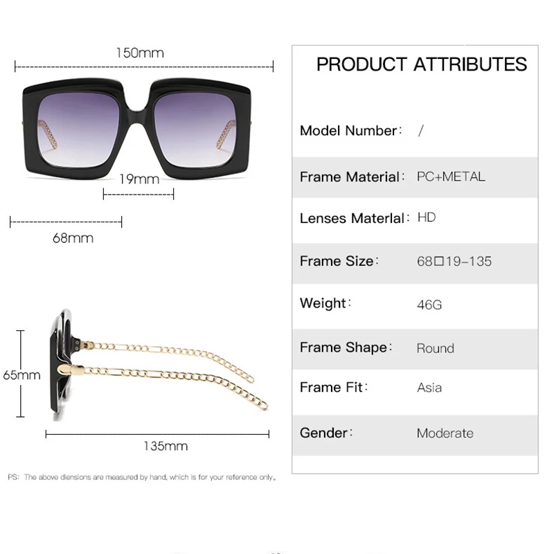 Vintage Oversized Square Sunglasses Women Fashion Sexy Lady Luxury Brand Designer Big Frame Travel Sun Glasses UV400 Shades
Vintage Oversized Square Sunglasses Women Fashion Sexy Lady Luxury Brand Designer Big Frame Travel Sun Glasses UV400 Shades