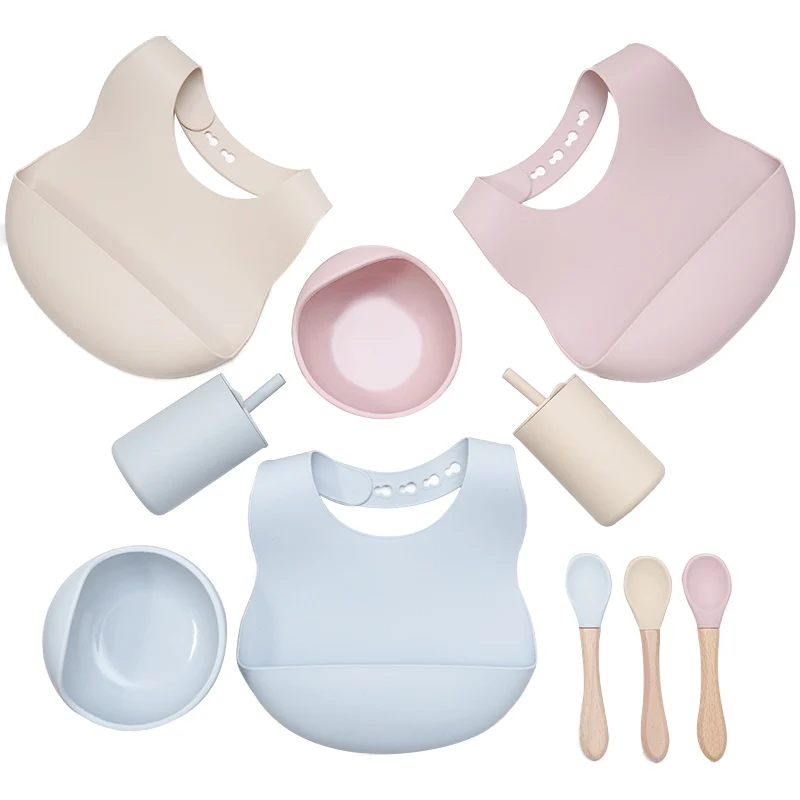 Baby Feeding Bowl Set Silicone Bibs non-slip Baby Silicone Tableware BPA Free Silicone Chewing Food Grade Newborn Accessories
Baby Feeding Bowl Set Silicone Bibs non-slip Baby Silicone Tableware BPA Free Silicone Chewing Food Grade Newborn Accessories