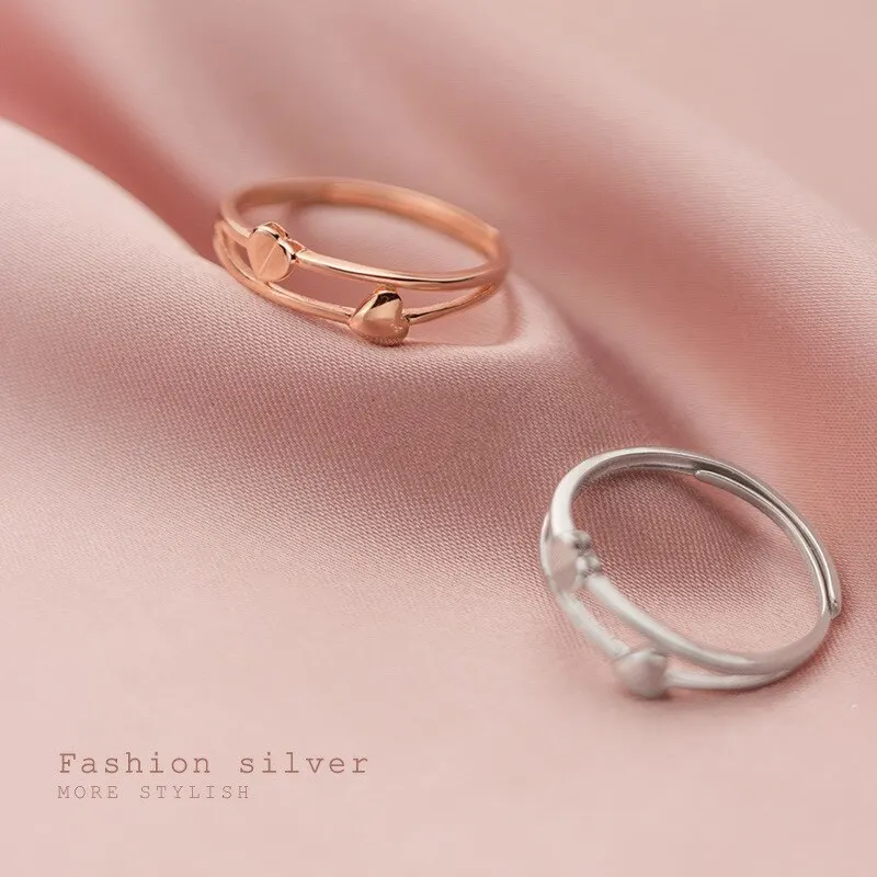 A00633 Jazaz 925 Sterling Silver Minimalist Romantic Double Love Heart Opening Finger Ring for Women Wedding Anniversary Jewelry 
A00633 Jazaz 925 Sterling Silver Minimalist Romantic Double Love Heart Opening Finger Ring for Women Wedding Anniversary Jewelry