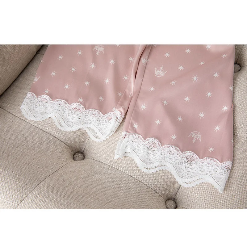 Women's Pajamas for Girls Home Suit Pyjama Satin Femme Sweetheart Lounge Set Polka Dot Pijamas Mujer Sleepwear Nightgown
Women's Pajamas for Girls Home Suit Pyjama Satin Femme Sweetheart Lounge Set Polka Dot Pijamas Mujer Sleepwear Nightgown