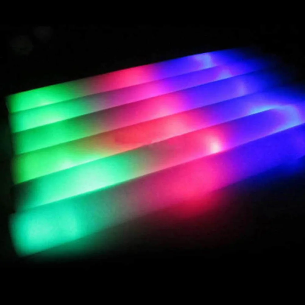 5Pcs DJ Flashing Glowing Stick Concert Party Rave LED Light Wands Foam Batons Glow in the Dark Toy Novelty toy for children gift | Игрушки и