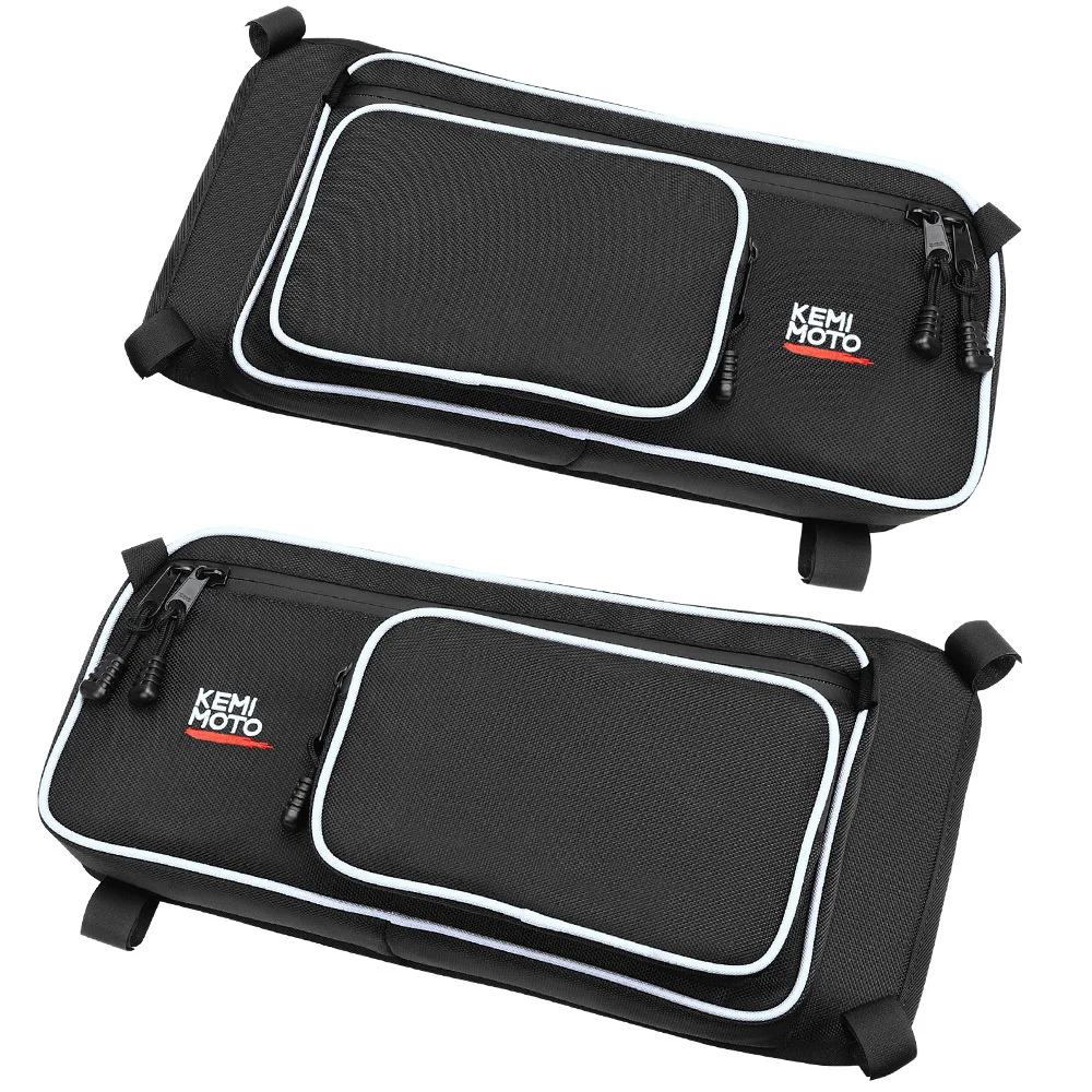 KEMIMOTO UTV Black Rear Stock Door Bag Pair With Knee Pad For Can-Am Maverick X3 Max Turbo R 2017 2018 2019 2020 Storage | Автомобили и