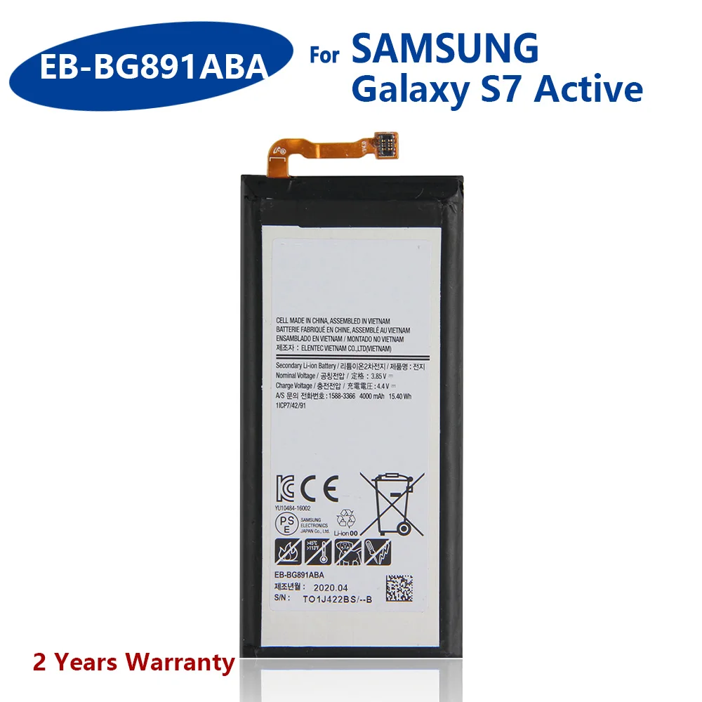 100% Оригинальный аккумулятор EB-BG891ABA для Samsung Galaxy S7 Active EB-BG891ABA 4000 мА · ч мобильный телефон
100% Оригинальный аккумулятор EB-BG891ABA для Samsung Galaxy S7 Active EB-BG891ABA 4000 мА · ч мобильный телефон