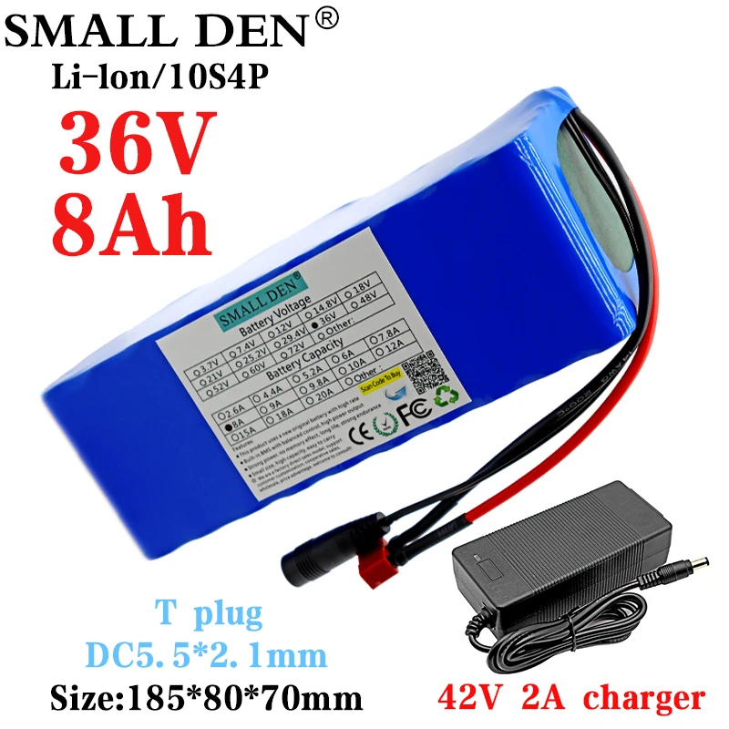 36V 8ah 18650 10S4P electric bicycle lithium battery pack built-in BMS 8000mah electric scooter rechargeable battery+42V charger
36V 8ah 18650 10S4P electric bicycle lithium battery pack built-in BMS 8000mah electric scooter rechargeable battery+42V charger