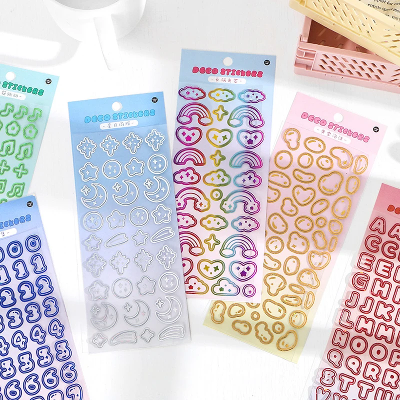 1 Sheet Cute Gilding Rainbow Numbers Alphabet Stickers PET Gradient Color Decoration Diary Scrapbooking Stationery Sticker
1 Sheet Cute Gilding Rainbow Numbers Alphabet Stickers PET Gradient Color Decoration Diary Scrapbooking Stationery Sticker