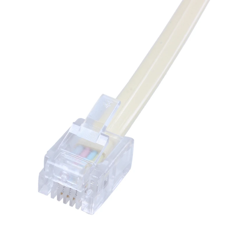RJ 11 6P 4 C connector 2 x jack port M / F splitter phone adapter cable beige
RJ 11 6P 4 C connector 2 x jack port M / F splitter phone adapter cable beige