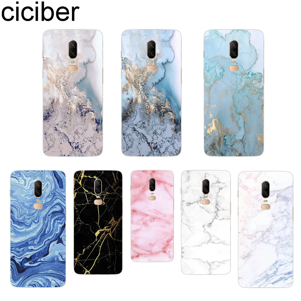 Ciciber новый роскошный глянцевый мраморный чехол для Oneplus 6 7 5 T Pro мягкий прозрачный
