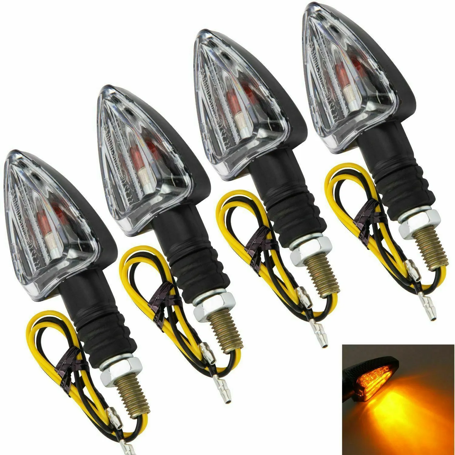 4 Pcs Motorcycle Turn Signal Lights 12v 5w Amber Bulbs Tiny Small Indicators Turn Signals High Quality Motorcycle Parts
4 Pcs Motorcycle Turn Signal Lights 12v 5w Amber Bulbs Tiny Small Indicators Turn Signals High Quality Motorcycle Parts