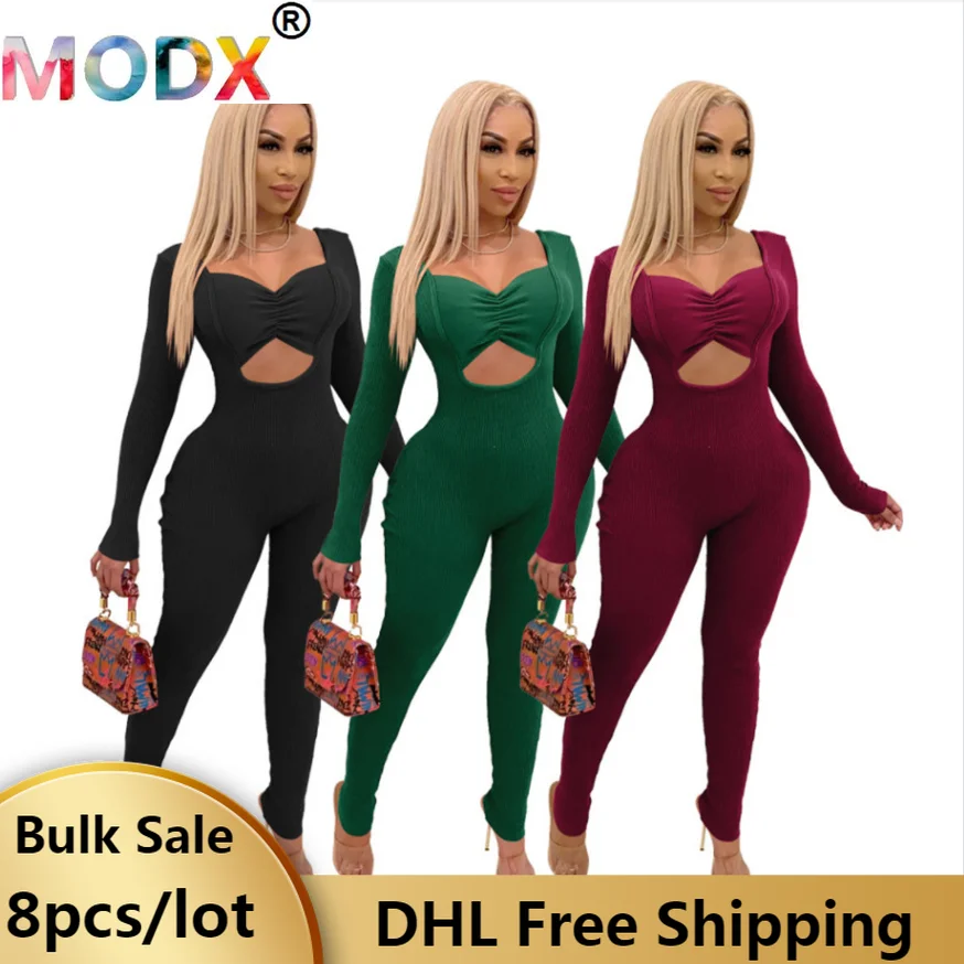 Wholesale Sexy Women Velvet Jumpsuits Party Bodysuit Long Sleeve Fall Clothes One Piece Club Outfits Solid Black Overalls 6512
Wholesale Sexy Women Velvet Jumpsuits Party Bodysuit Long Sleeve Fall Clothes One Piece Club Outfits Solid Black Overalls 6512