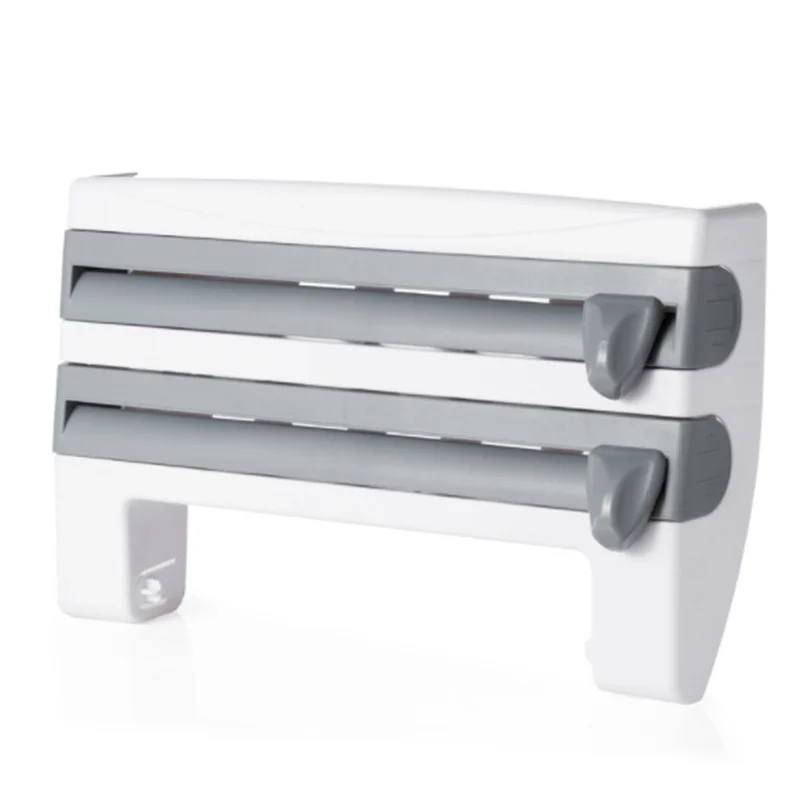 Wall-Mount Paper Towel Holder Sauce Bottle Rack 4 In 1 Cling Film Cutting Holder Mutifunction Kitchen Organizer
Wall-Mount Paper Towel Holder Sauce Bottle Rack 4 In 1 Cling Film Cutting Holder Mutifunction Kitchen Organizer