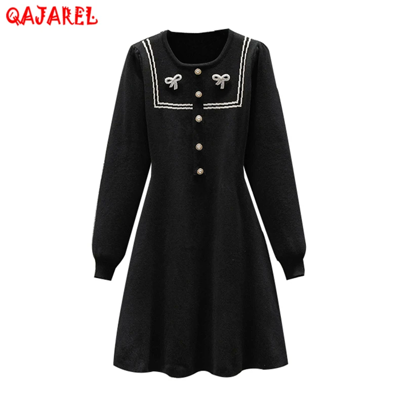 Women Black Elegant Bodycon Hepburn Midi Dress Autumn Winter Red Knitted Cotton Warm Dress 2023 New Korean Vintage Casual Dress
Women Black Elegant Bodycon Hepburn Midi Dress Autumn Winter Red Knitted Cotton Warm Dress 2023 New Korean Vintage Casual Dress