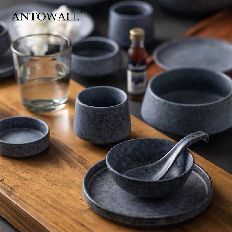 Керамическая тарелка Antowall матовая миска для рисового супа серая ресторана | Дом и