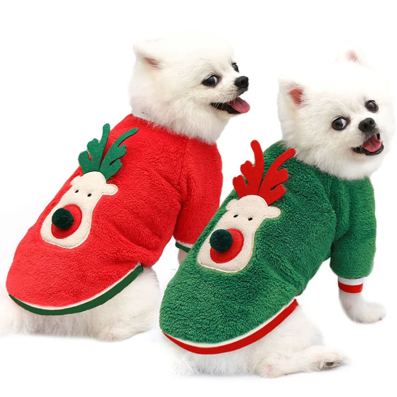 Red Green Dog Clothes Pullover Cat Hoodies Sweatshirt Elk Christmas Dog Shirt Coat Winter Fleece Pet Clothing Small Dogs Tshirt
Red Green Dog Clothes Pullover Cat Hoodies Sweatshirt Elk Christmas Dog Shirt Coat Winter Fleece Pet Clothing Small Dogs Tshirt