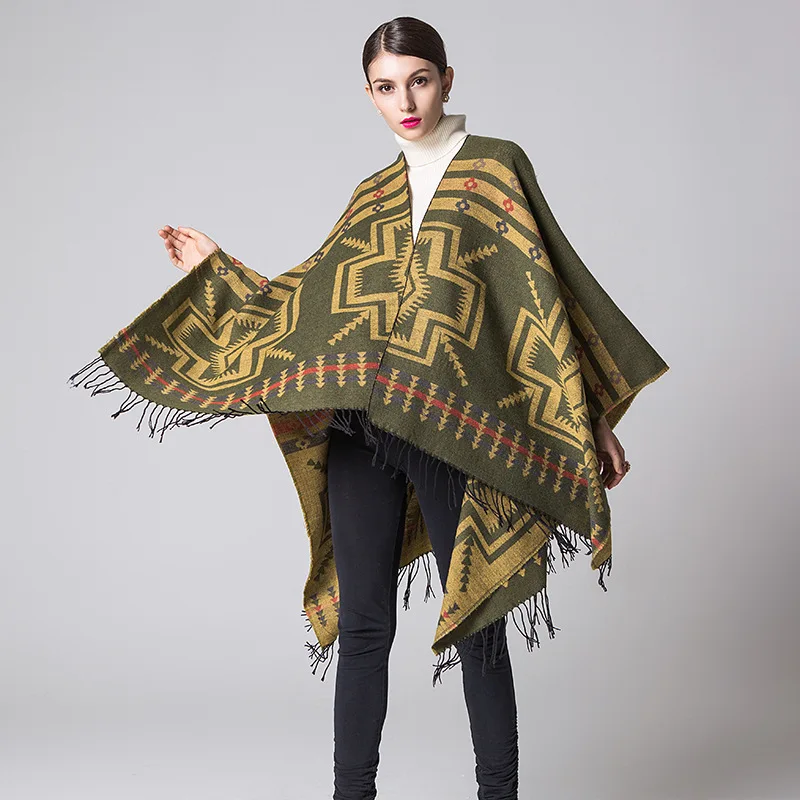Ethnic Geometric Women Batwing Cape Poncho Cashmere Tops Cardigan Sweater Coat Autumn Scarf Shawl Fringe Hooded
Ethnic Geometric Women Batwing Cape Poncho Cashmere Tops Cardigan Sweater Coat Autumn Scarf Shawl Fringe Hooded