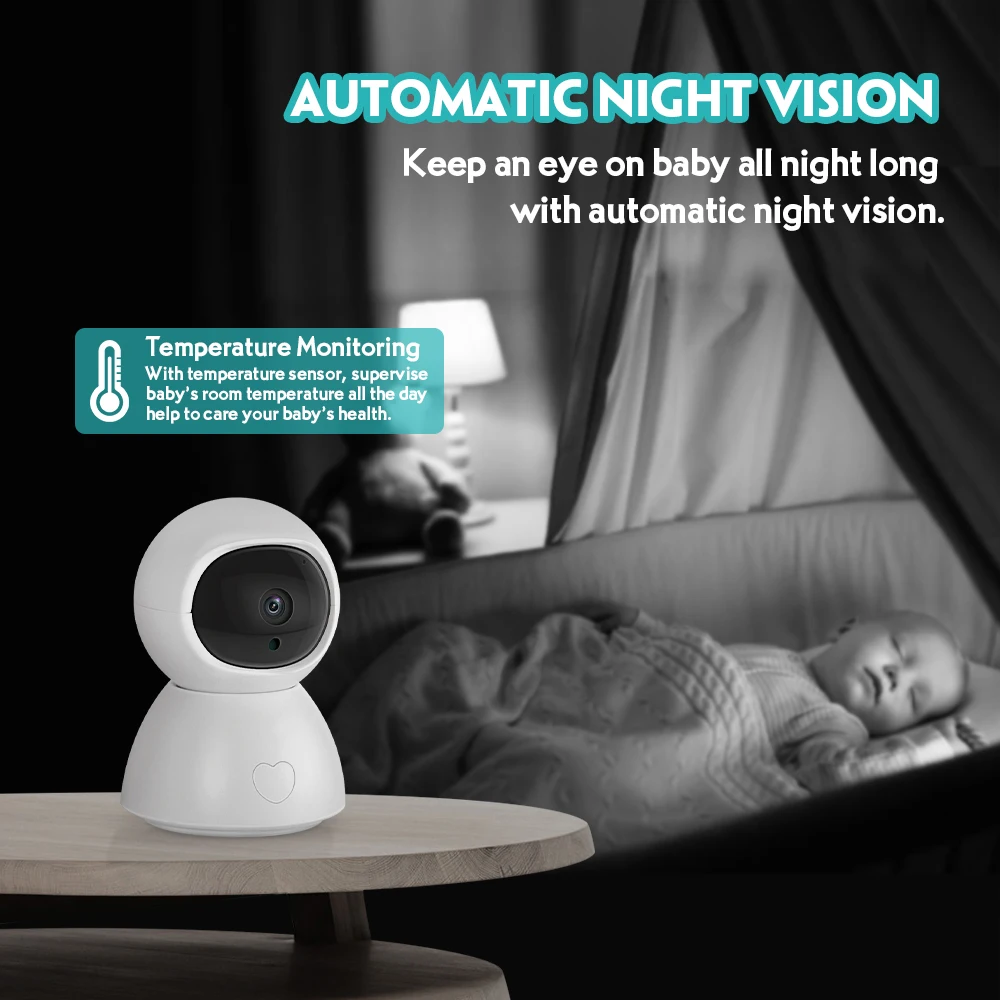 INQMEGA 5 inch Video Baby Monitor Night Vision 1 Screen 2/3 Surveillance Camera 1080P Security Camera Camera Babysitter Babyfoon
INQMEGA 5 inch Video Baby Monitor Night Vision 1 Screen 2/3 Surveillance Camera 1080P Security Camera Camera Babysitter Babyfoon