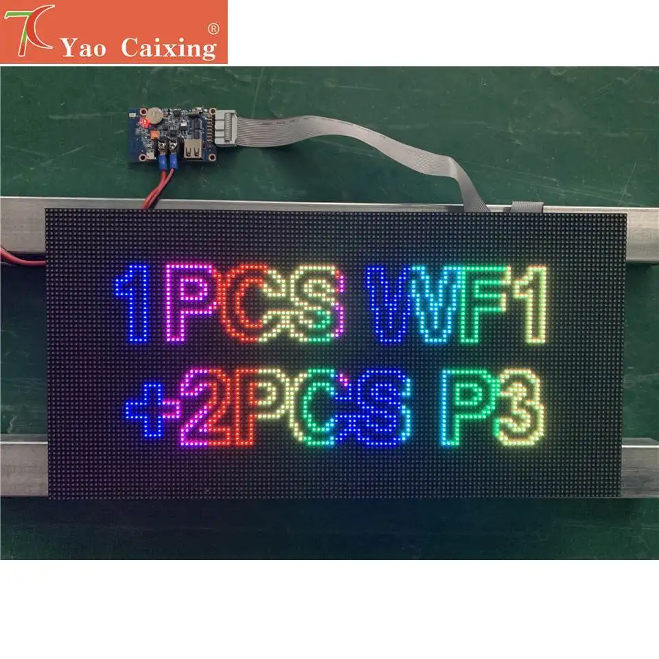 Бесплатная доставка P3 комнатные панели 384x192 мм с WF1 Wifi USB контроллер DIY цифровая