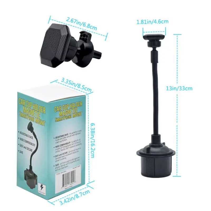 Universal 2 Pcs Set Magnetic Car Cup Holder Long Arm Air Vent Mobile Phone/ Navigation Mount Bracket Magnetic Car Cup Holder
Universal 2 Pcs Set Magnetic Car Cup Holder Long Arm Air Vent Mobile Phone/ Navigation Mount Bracket Magnetic Car Cup Holder