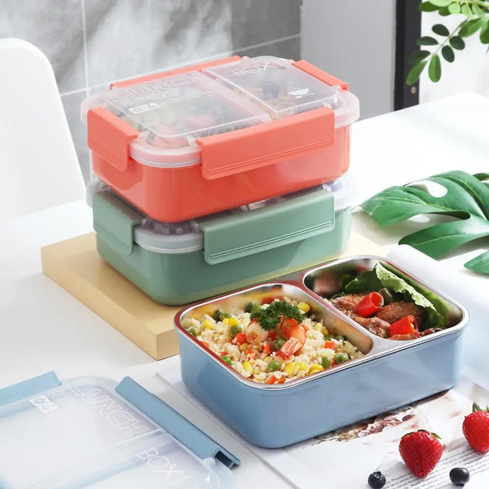 

1400ml Microwave Lunch Box Wheat Straw Dinnerware Food Storage Container Children Kids Student School Office Portable Bento Box