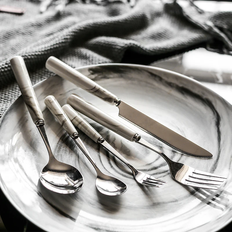 Marble Texture Ceramic Handle Flatware Cutlery Dinnerware Set Utensils Kitchen Tools Stainless Steel Flat Sets
Marble Texture Ceramic Handle Flatware Cutlery Dinnerware Set Utensils Kitchen Tools Stainless Steel Flat Sets