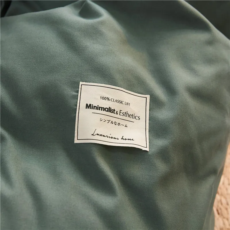 SlowDream Green Bedding Set Flat Sheet Fitted Sheet With Rubber Elastic Band Home Decor Nordic Duvet Cover Double Bedspread
SlowDream Green Bedding Set Flat Sheet Fitted Sheet With Rubber Elastic Band Home Decor Nordic Duvet Cover Double Bedspread